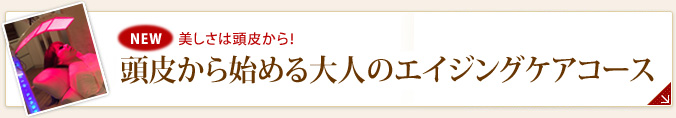 頭皮から始める大人のエイジングケアコース